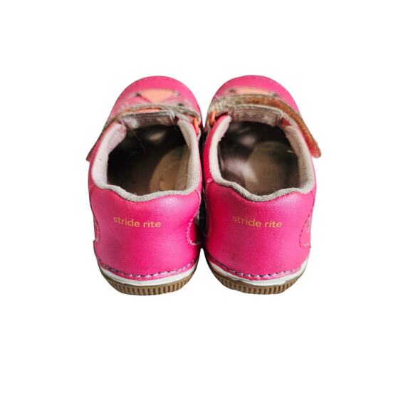 Stride Rite Girls 10M Baby Walker Shoe Pink Floral Butterfly Cutout Soft Motion - Picture 3 of 6